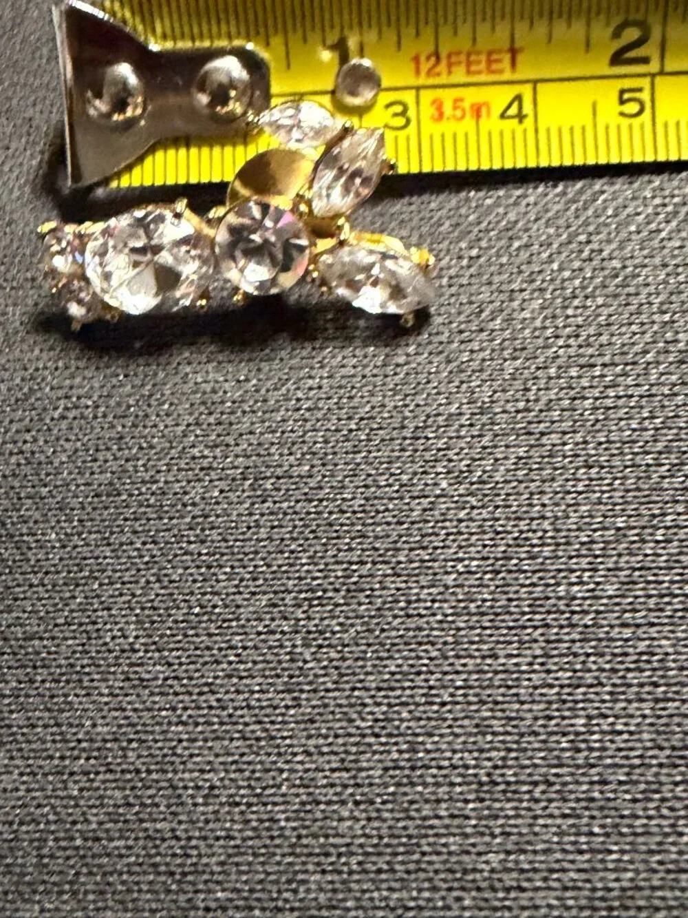 Vintage Avon Rhinestone Bunny Rabbit Brooch Pin Gold Tone